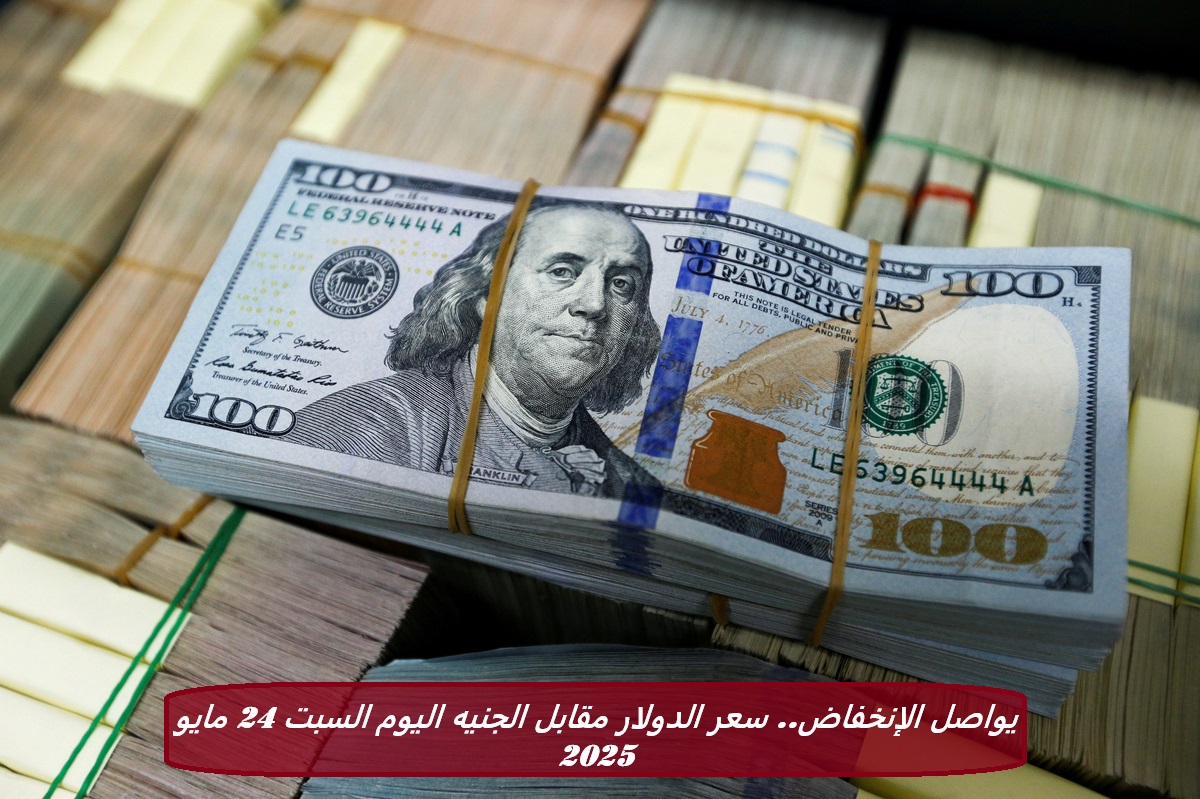 يواصل الإنخفاض.. سعر الدولار مقابل الجنيه اليوم السبت 24 مايو 2025