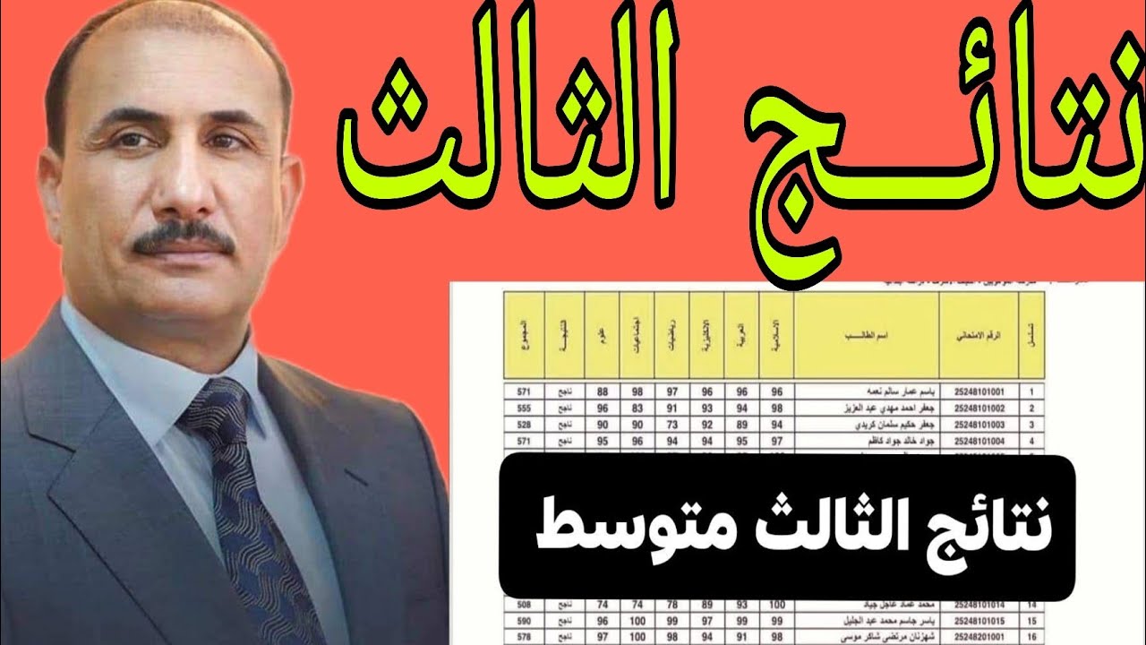 رابط نتائج الصف الثالث متوسط 2025 محافظة النجف الدور الاول عبر موقع نتائجنا وموقع وزارة التربية pdf