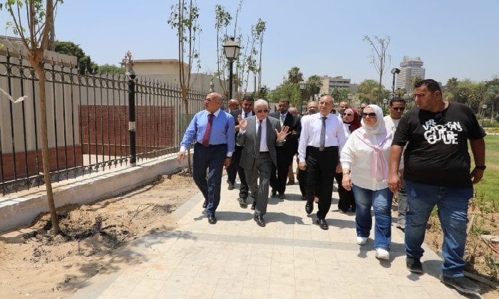 جولة مستشار الجمهورية في مشاريع تجديد القاهرة الخديوية