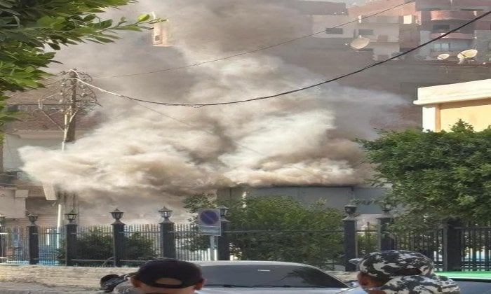حريق يندلع في كشك كهرباء بشبين الكوم