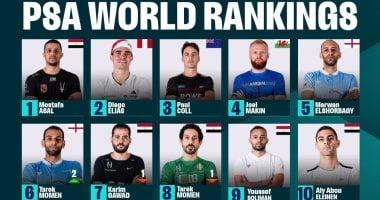 مصطفى عسل ونوران يهيمنان على تصنيف الاسكواش العالمي